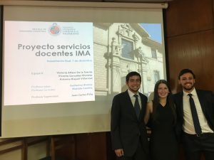 Estudiantes de la EII PUCV y la jefatura de Docencia del IMA PUCV concretan el “Proyecto Servicios Docentes IMA”